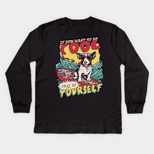 Get Your Paws on the Funky Dog Kids Long Sleeve T-Shirt